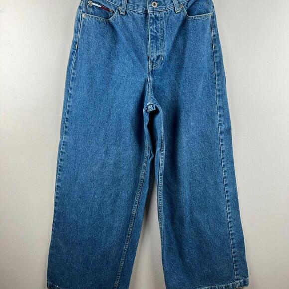Y2k Tommy Hilfiger Baggy Jeans women's size 5 Vintage Jeans 28 waist - Picture 2 of 9
